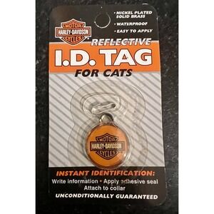 Harley Davidson Pet I.D. Tag Nickel Plated‎ Solid Brass New